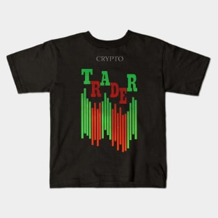 CRYPTO TRADER (CLEAN) / BLACK Kids T-Shirt